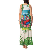 Guyana Christmas Tank Maxi Dress Chilling Macaw It's 5 o'clock Somewhere - Wonder Print Shop