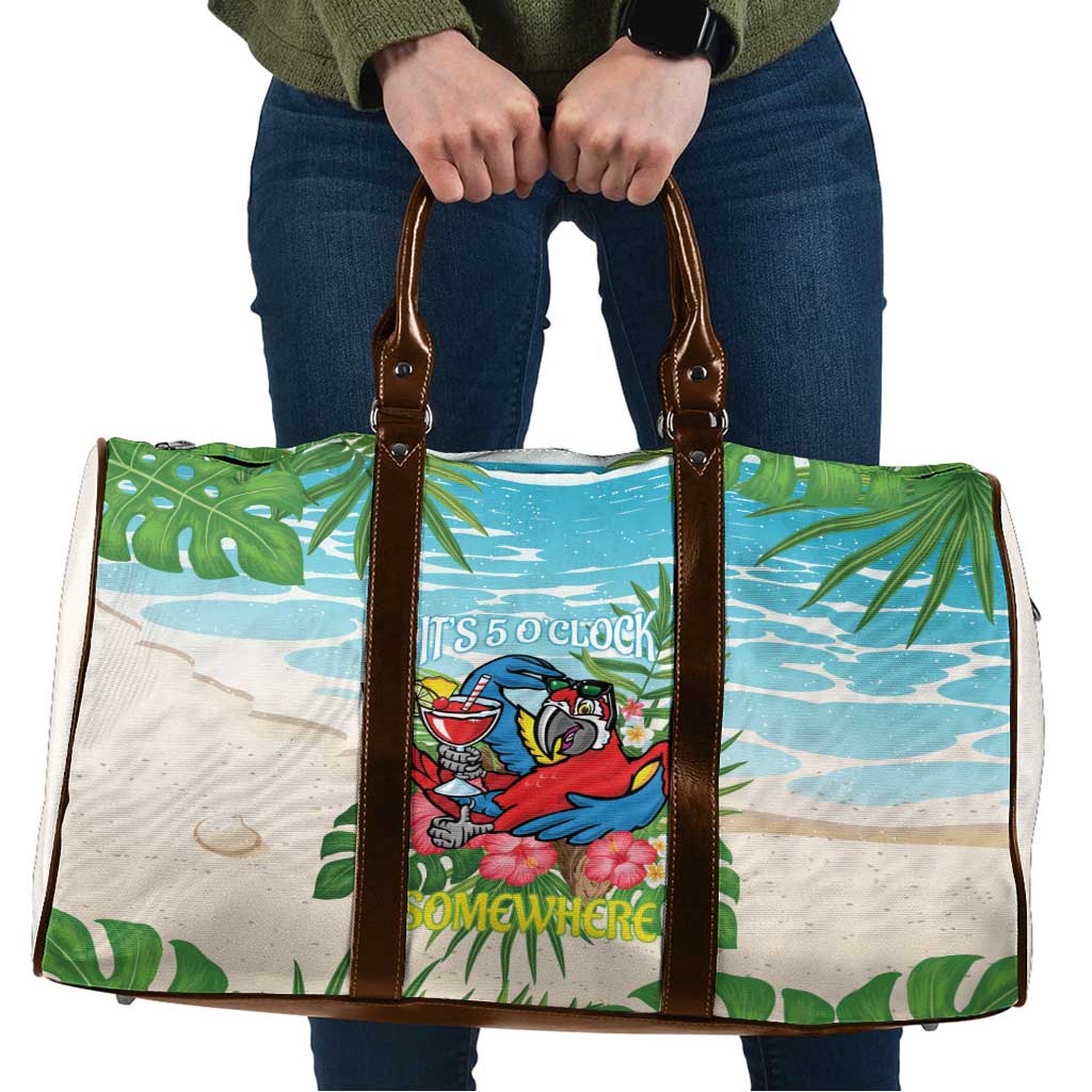 Guyana Christmas Travel Bag Chilling Macaw It's 5 o'clock Somewhere - Wonder Print Shop