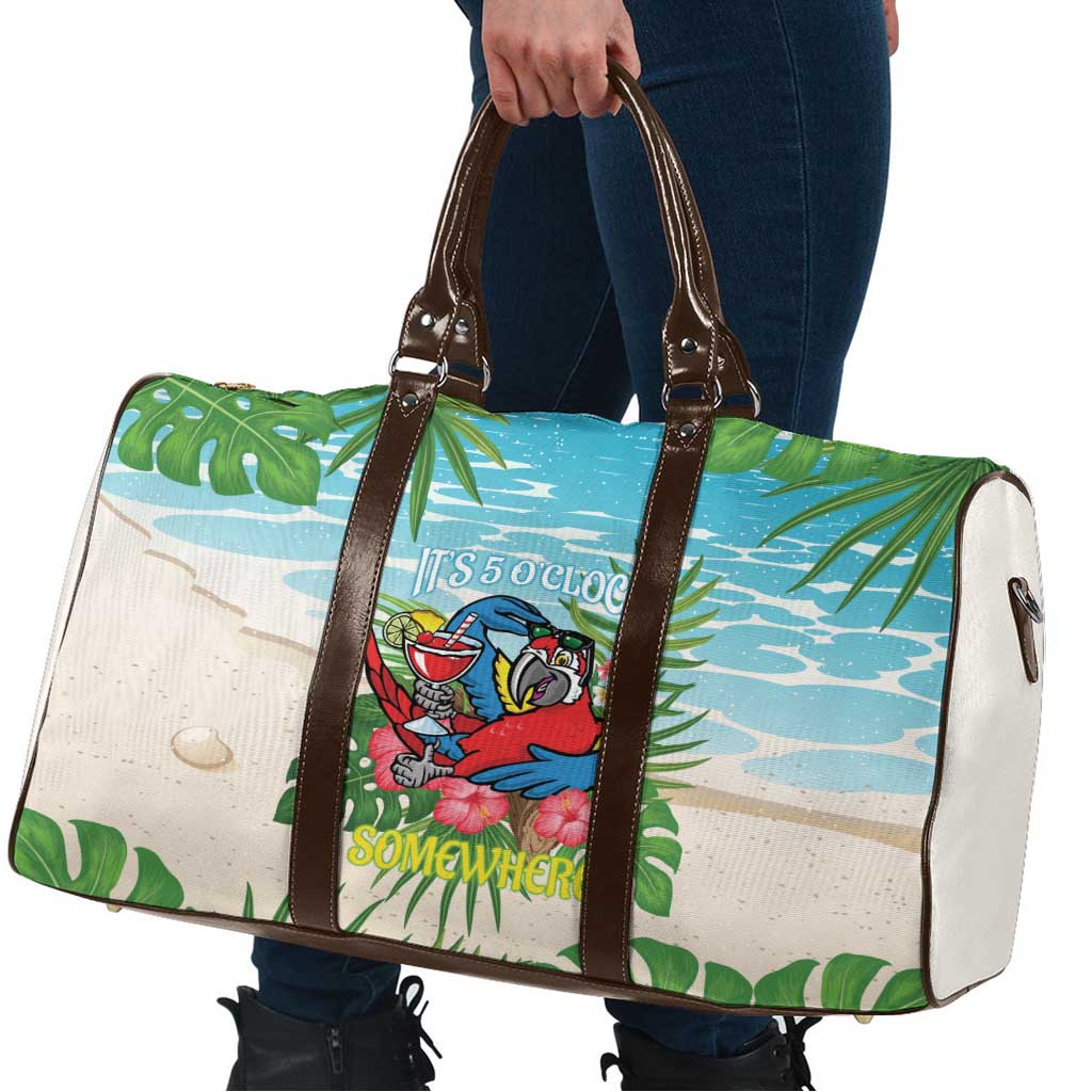 Guyana Christmas Travel Bag Chilling Macaw It's 5 o'clock Somewhere - Wonder Print Shop