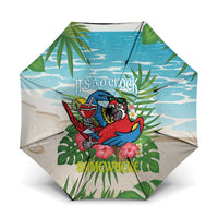 Guyana Christmas Umbrella Chilling Macaw It's 5 o'clock Somewhere - Wonder Print Shop