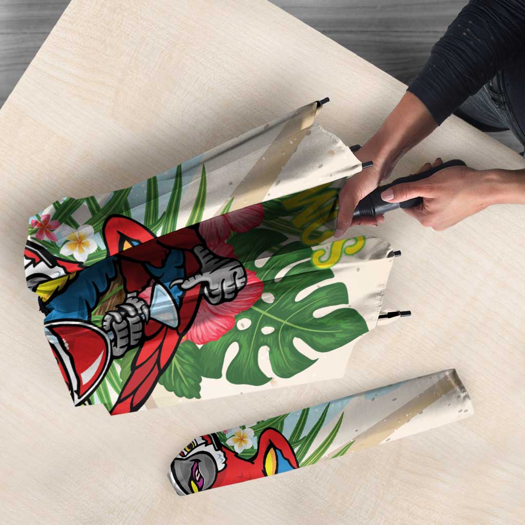 Guyana Christmas Umbrella Chilling Macaw It's 5 o'clock Somewhere - Wonder Print Shop
