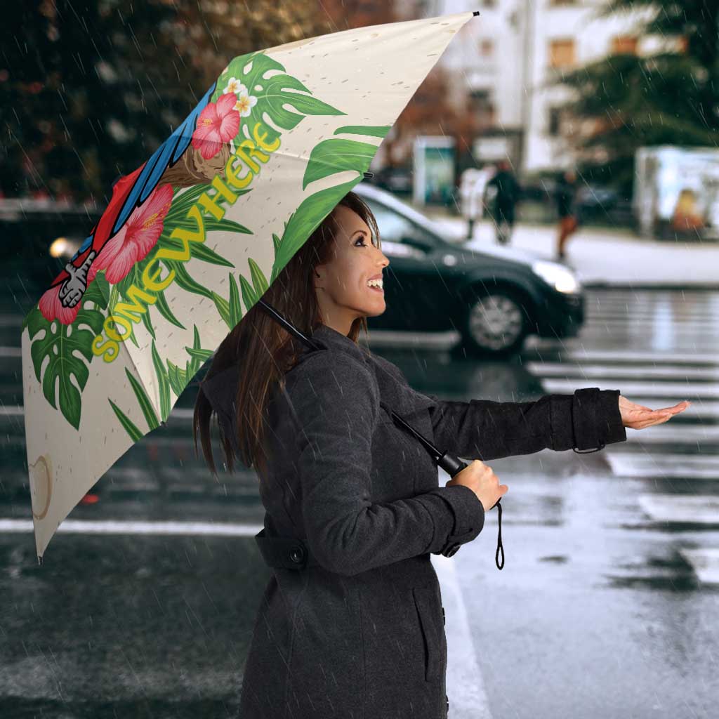 Guyana Christmas Umbrella Chilling Macaw It's 5 o'clock Somewhere - Wonder Print Shop