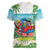 Guyana Christmas Women V-Neck T-Shirt Chilling Macaw It's 5 o'clock Somewhere - Wonder Print Shop