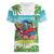 Guyana Christmas Women V-Neck T-Shirt Chilling Macaw It's 5 o'clock Somewhere - Wonder Print Shop