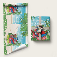 Guyana Christmas Wrapping Paper Chilling Macaw It's 5 o'clock Somewhere - Wonder Print Shop