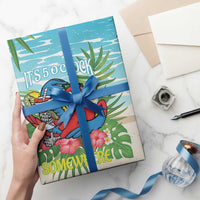 Guyana Christmas Wrapping Paper Chilling Macaw It's 5 o'clock Somewhere - Wonder Print Shop