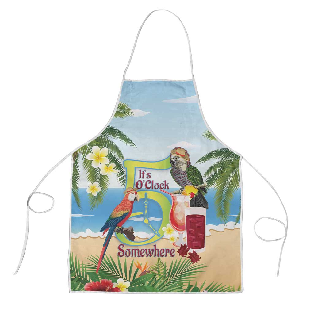 Guyana Christmas Apron Macaw Red-fan Parrot Tropical Vibes - Wonder Print Shop