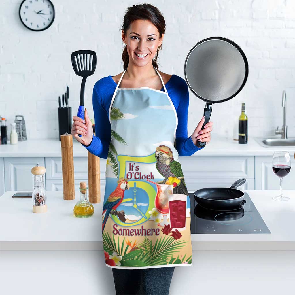 Guyana Christmas Apron Macaw Red-fan Parrot Tropical Vibes - Wonder Print Shop