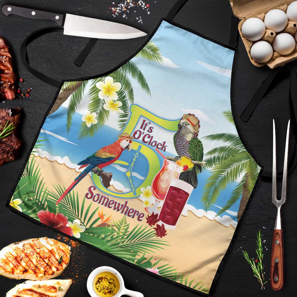 Guyana Christmas Apron Macaw Red-fan Parrot Tropical Vibes - Wonder Print Shop