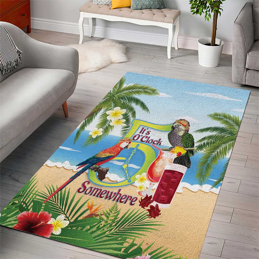 Guyana Christmas Area Rug Macaw Red-fan Parrot Tropical Vibes - Wonder Print Shop