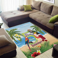 Guyana Christmas Area Rug Macaw Red-fan Parrot Tropical Vibes - Wonder Print Shop