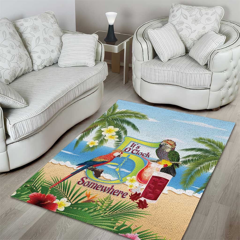 Guyana Christmas Area Rug Macaw Red-fan Parrot Tropical Vibes - Wonder Print Shop