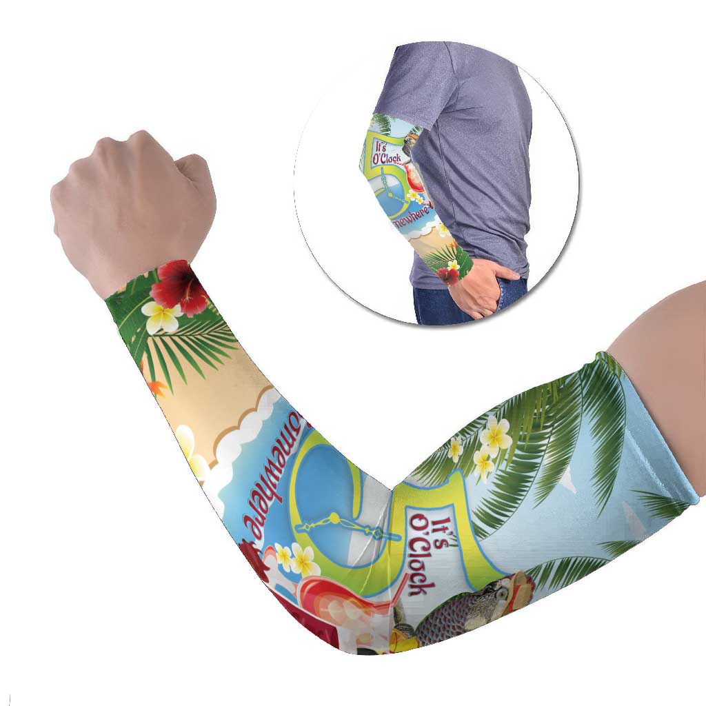 Guyana Christmas Arm Sleeves Macaw Red-fan Parrot Tropical Vibes - Wonder Print Shop