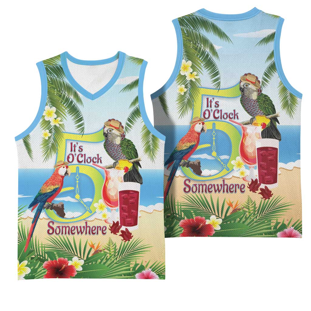 Guyana Christmas Basketball Jersey Macaw Red-fan Parrot Tropical Vibes - Wonder Print Shop