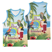 Guyana Christmas Basketball Jersey Macaw Red-fan Parrot Tropical Vibes - Wonder Print Shop