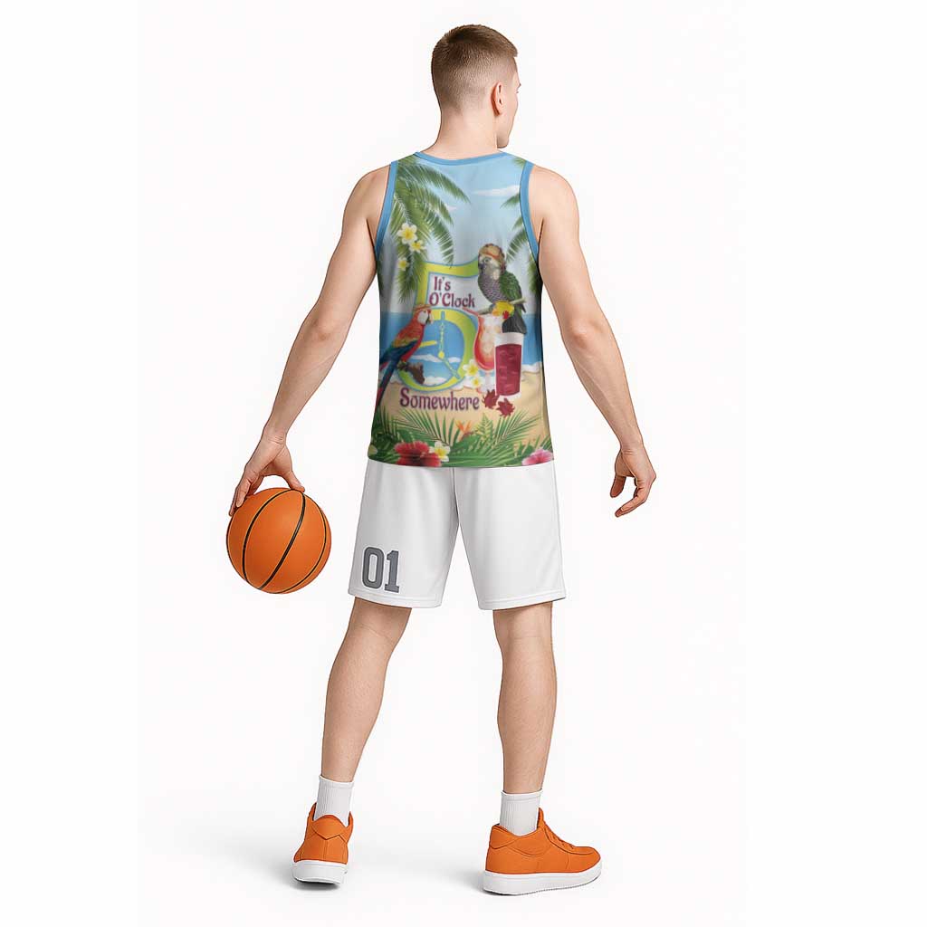 Guyana Christmas Basketball Jersey Macaw Red-fan Parrot Tropical Vibes - Wonder Print Shop