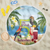 Guyana Christmas Beach Blanket Macaw Red-fan Parrot Tropical Vibes - Wonder Print Shop