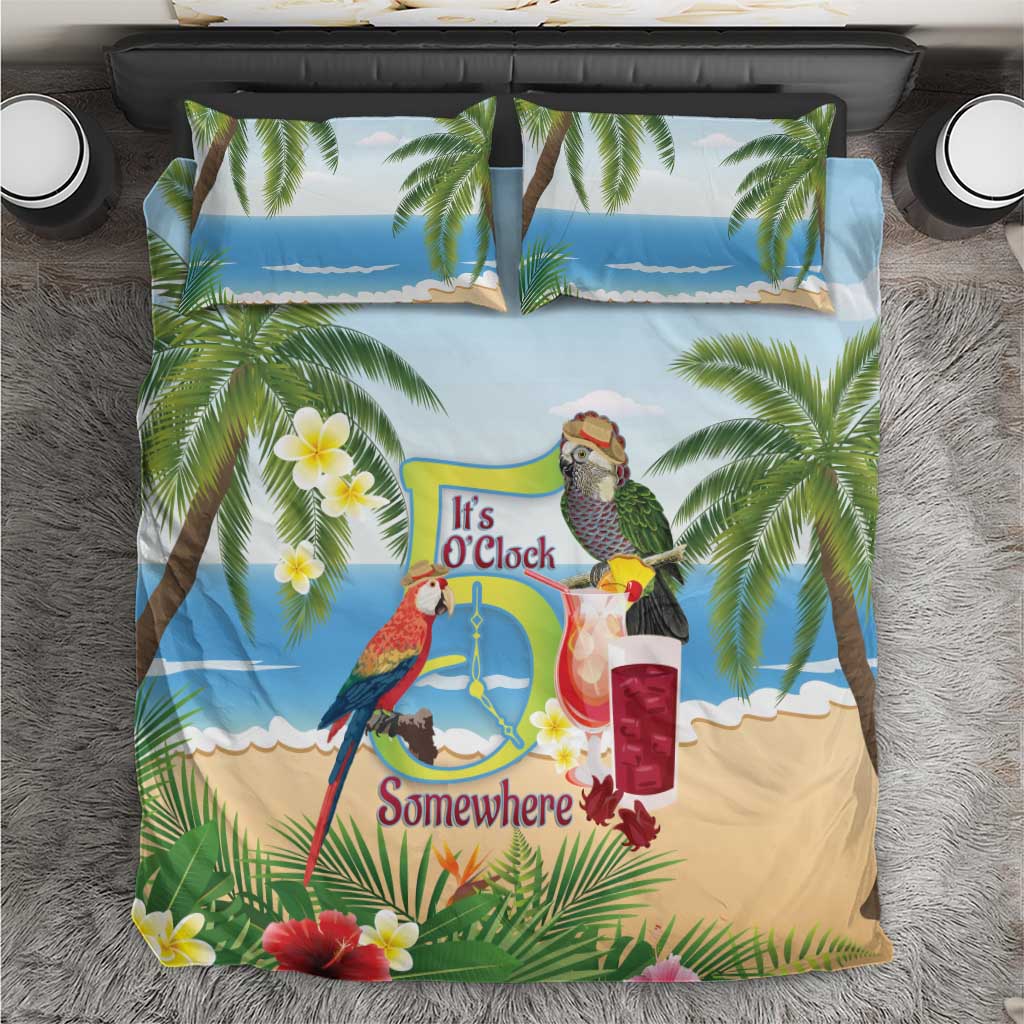 Guyana Christmas Bedding Set Macaw Red-fan Parrot Tropical Vibes - Wonder Print Shop