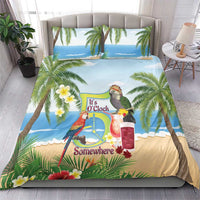 Guyana Christmas Bedding Set Macaw Red-fan Parrot Tropical Vibes - Wonder Print Shop