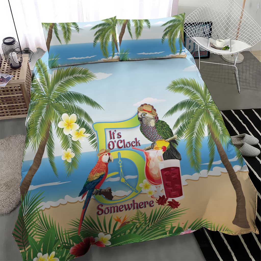 Guyana Christmas Bedding Set Macaw Red-fan Parrot Tropical Vibes - Wonder Print Shop