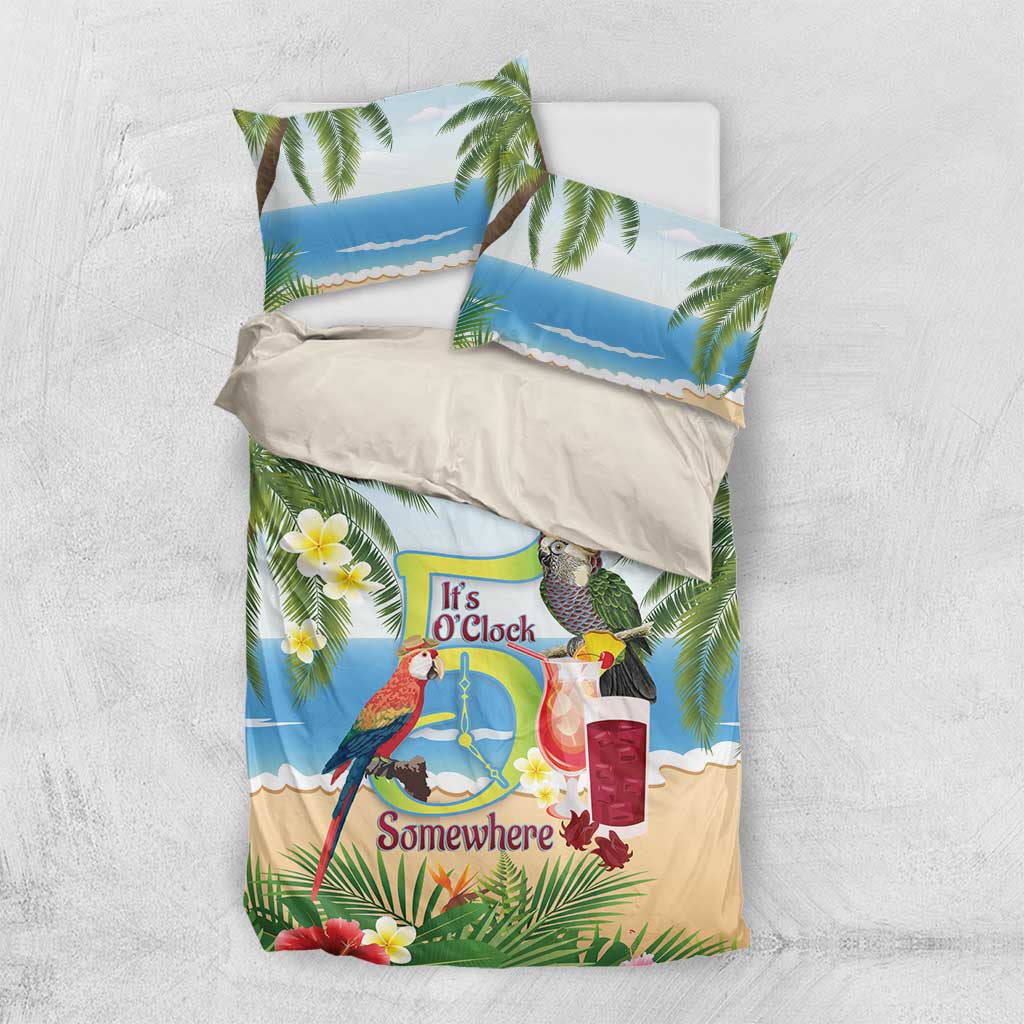 Guyana Christmas Bedding Set Macaw Red-fan Parrot Tropical Vibes - Wonder Print Shop