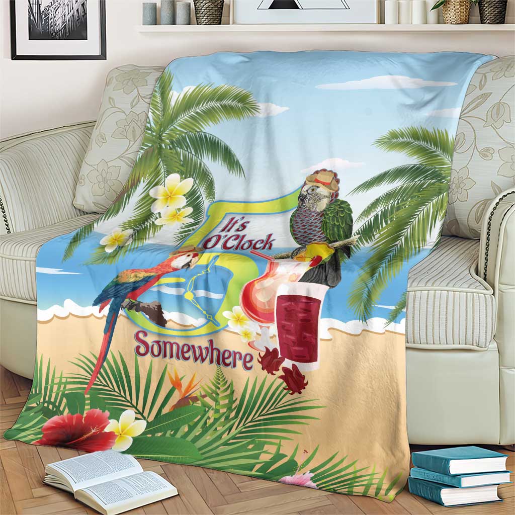 Guyana Christmas Blanket Macaw Red-fan Parrot Tropical Vibes - Wonder Print Shop