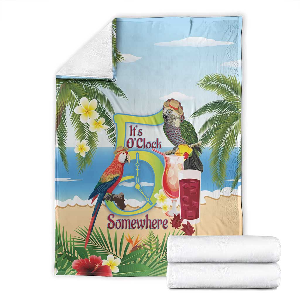 Guyana Christmas Blanket Macaw Red-fan Parrot Tropical Vibes - Wonder Print Shop