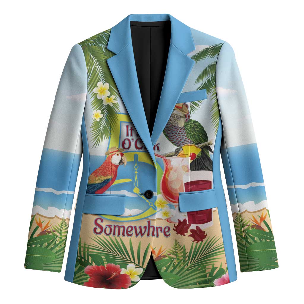 Guyana Christmas Blazer Macaw Red-fan Parrot Tropical Vibes - Wonder Print Shop