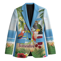 Guyana Christmas Blazer Macaw Red-fan Parrot Tropical Vibes - Wonder Print Shop