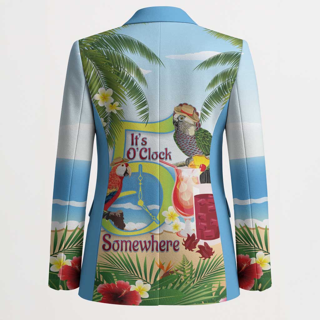 Guyana Christmas Blazer Macaw Red-fan Parrot Tropical Vibes - Wonder Print Shop