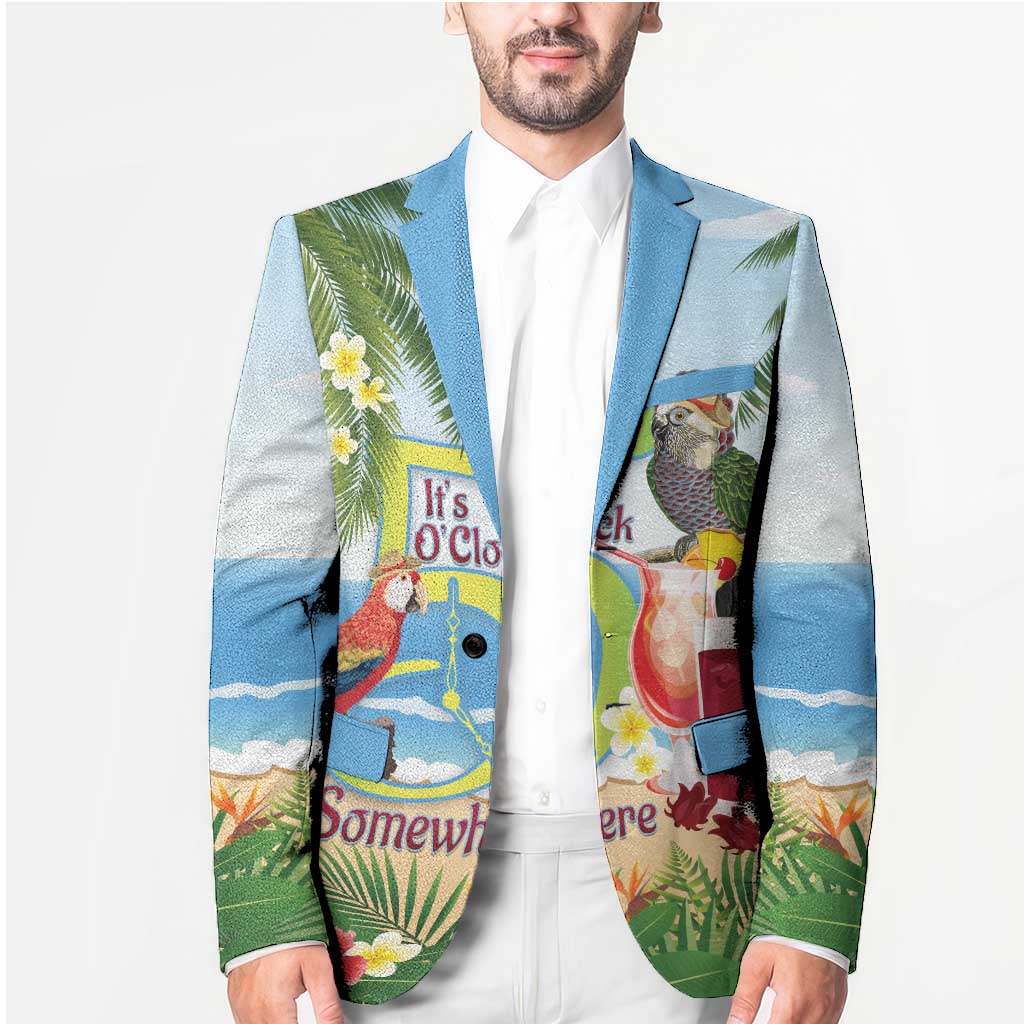 Guyana Christmas Blazer Macaw Red-fan Parrot Tropical Vibes - Wonder Print Shop