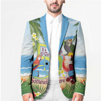 Guyana Christmas Blazer Macaw Red-fan Parrot Tropical Vibes - Wonder Print Shop