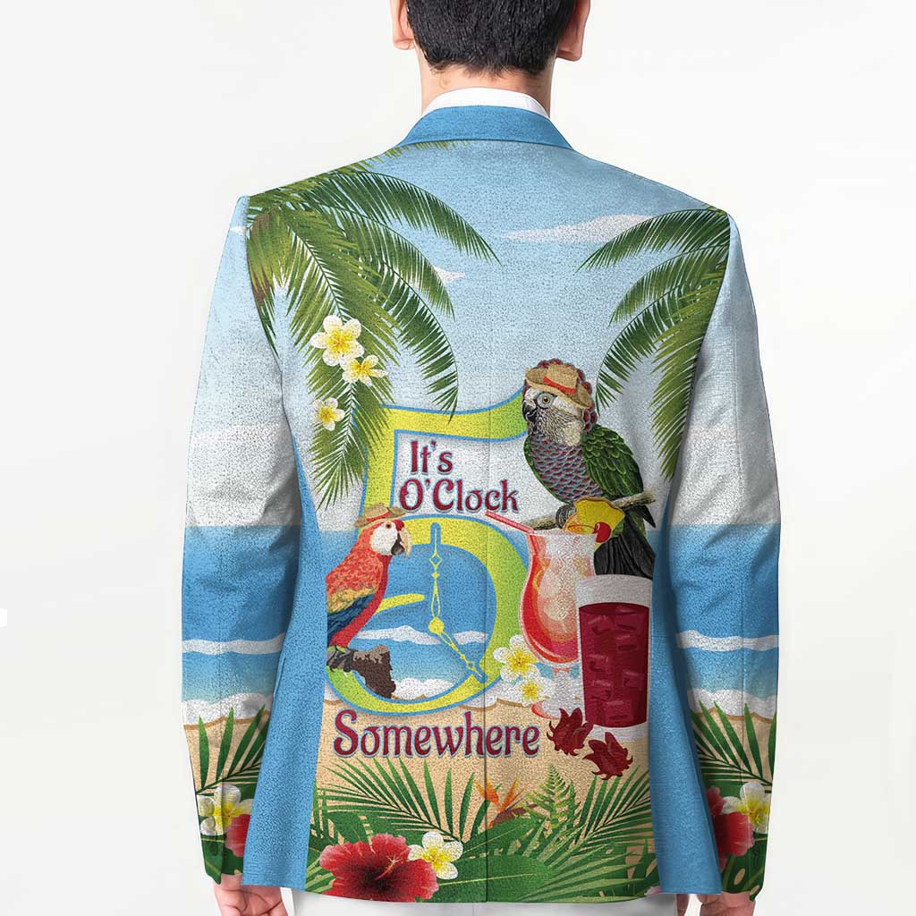 Guyana Christmas Blazer Macaw Red-fan Parrot Tropical Vibes - Wonder Print Shop