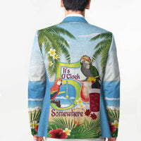 Guyana Christmas Blazer Macaw Red-fan Parrot Tropical Vibes - Wonder Print Shop