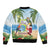 Guyana Christmas Bomber Jacket Macaw Red-fan Parrot Tropical Vibes - Wonder Print Shop