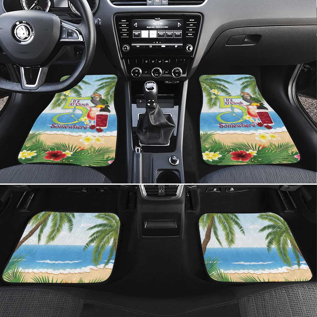 Guyana Christmas Car Mats Macaw Red-fan Parrot Tropical Vibes - Wonder Print Shop
