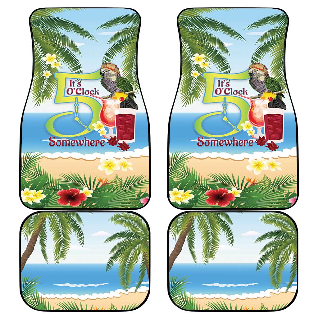 Guyana Christmas Car Mats Macaw Red-fan Parrot Tropical Vibes - Wonder Print Shop