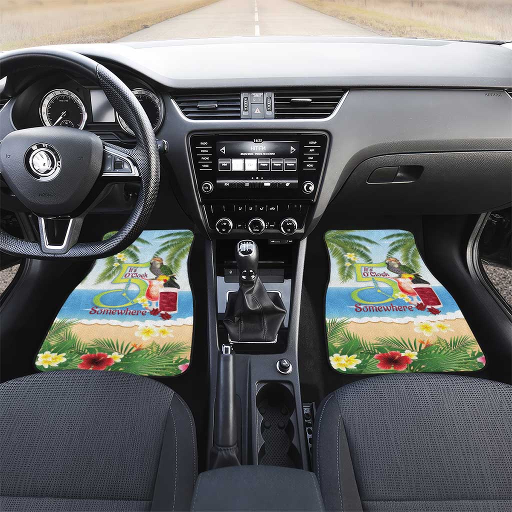 Guyana Christmas Car Mats Macaw Red-fan Parrot Tropical Vibes - Wonder Print Shop