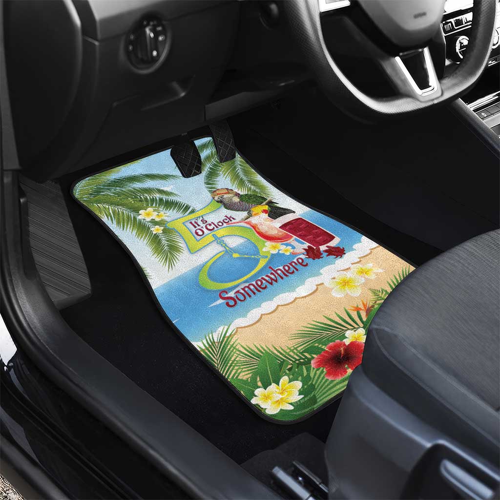 Guyana Christmas Car Mats Macaw Red-fan Parrot Tropical Vibes - Wonder Print Shop