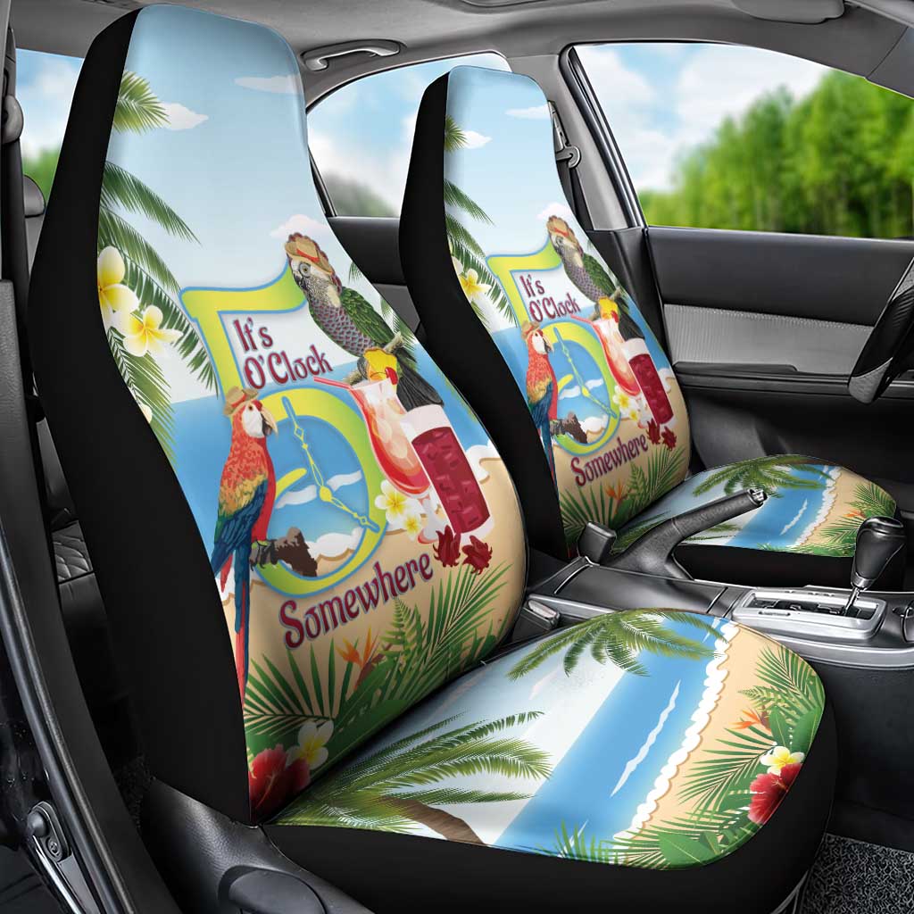 Guyana Christmas Car Seat Cover Macaw Red-fan Parrot Tropical Vibes - Wonder Print Shop