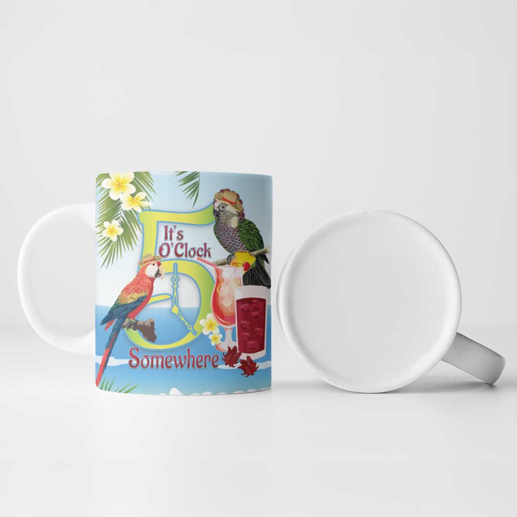 Guyana Christmas Ceramic Mug Macaw Red-fan Parrot Tropical Vibes - Wonder Print Shop