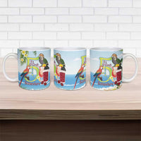 Guyana Christmas Ceramic Mug Macaw Red-fan Parrot Tropical Vibes - Wonder Print Shop