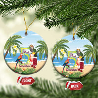 Guyana Christmas Ceramic Ornament Macaw Red-fan Parrot Tropical Vibes - Wonder Print Shop