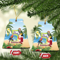 Guyana Christmas Ceramic Ornament Macaw Red-fan Parrot Tropical Vibes - Wonder Print Shop