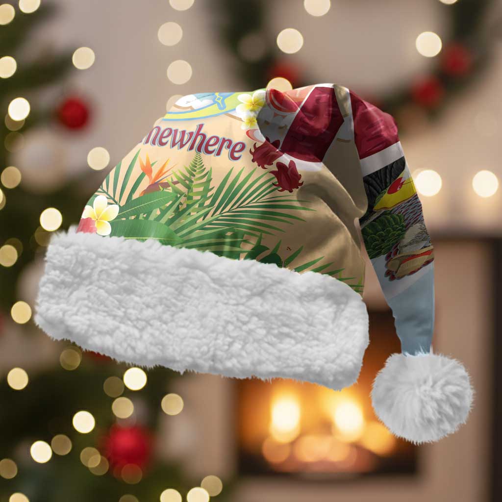 Guyana Christmas Santa Hat Macaw Red-fan Parrot Tropical Vibes - Wonder Print Shop