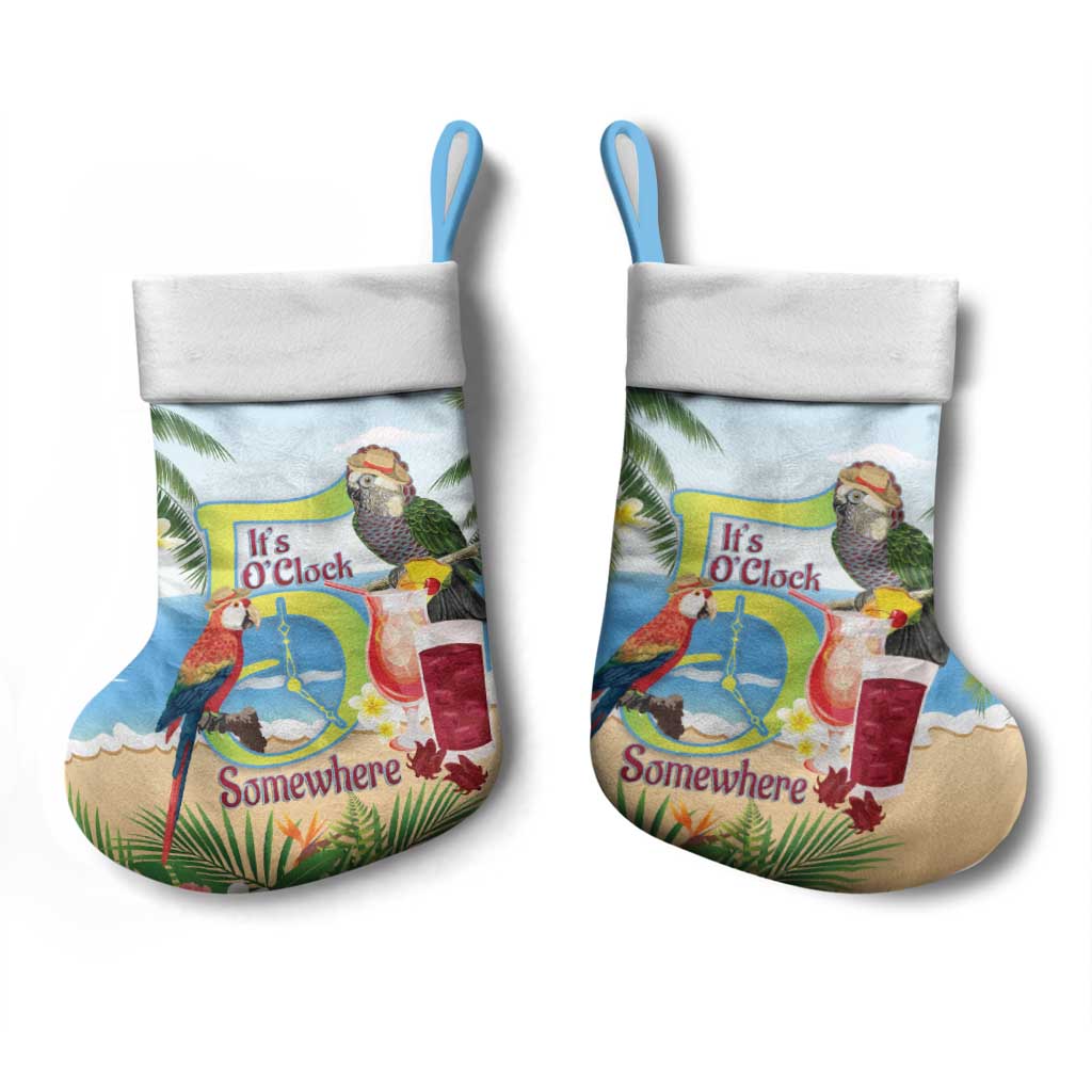 Guyana Christmas Stocking Macaw Red-fan Parrot Tropical Vibes - Wonder Print Shop