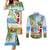 Guyana Christmas Couples Matching Mermaid Dress and Long Sleeve Button Shirt Macaw Red-fan Parrot Tropical Vibes - Wonder Print Shop