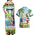 Guyana Christmas Couples Matching Off Shoulder Maxi Dress and Hawaiian Shirt Macaw Red-fan Parrot Tropical Vibes - Wonder Print Shop