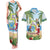 Guyana Christmas Couples Matching Tank Maxi Dress and Hawaiian Shirt Macaw Red-fan Parrot Tropical Vibes - Wonder Print Shop