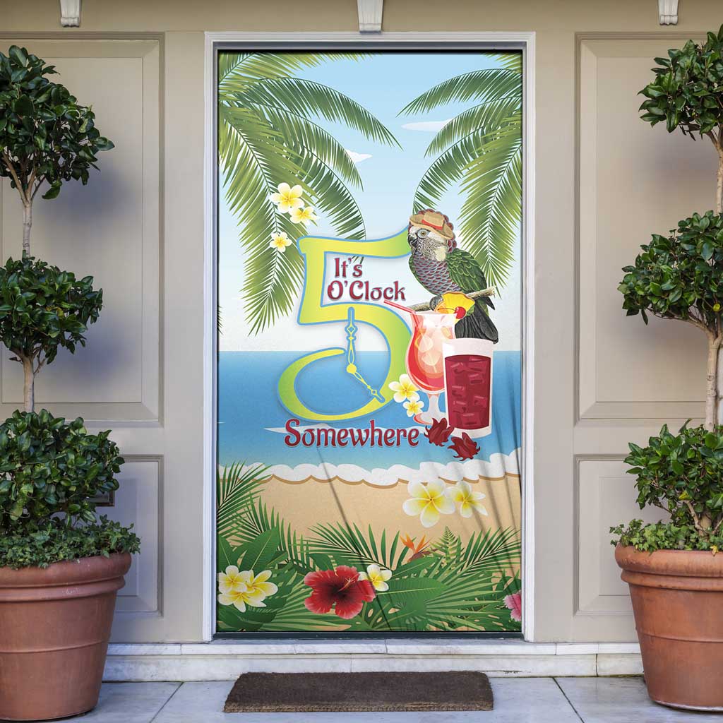 Guyana Christmas Door Cover Macaw Red-fan Parrot Tropical Vibes - Wonder Print Shop